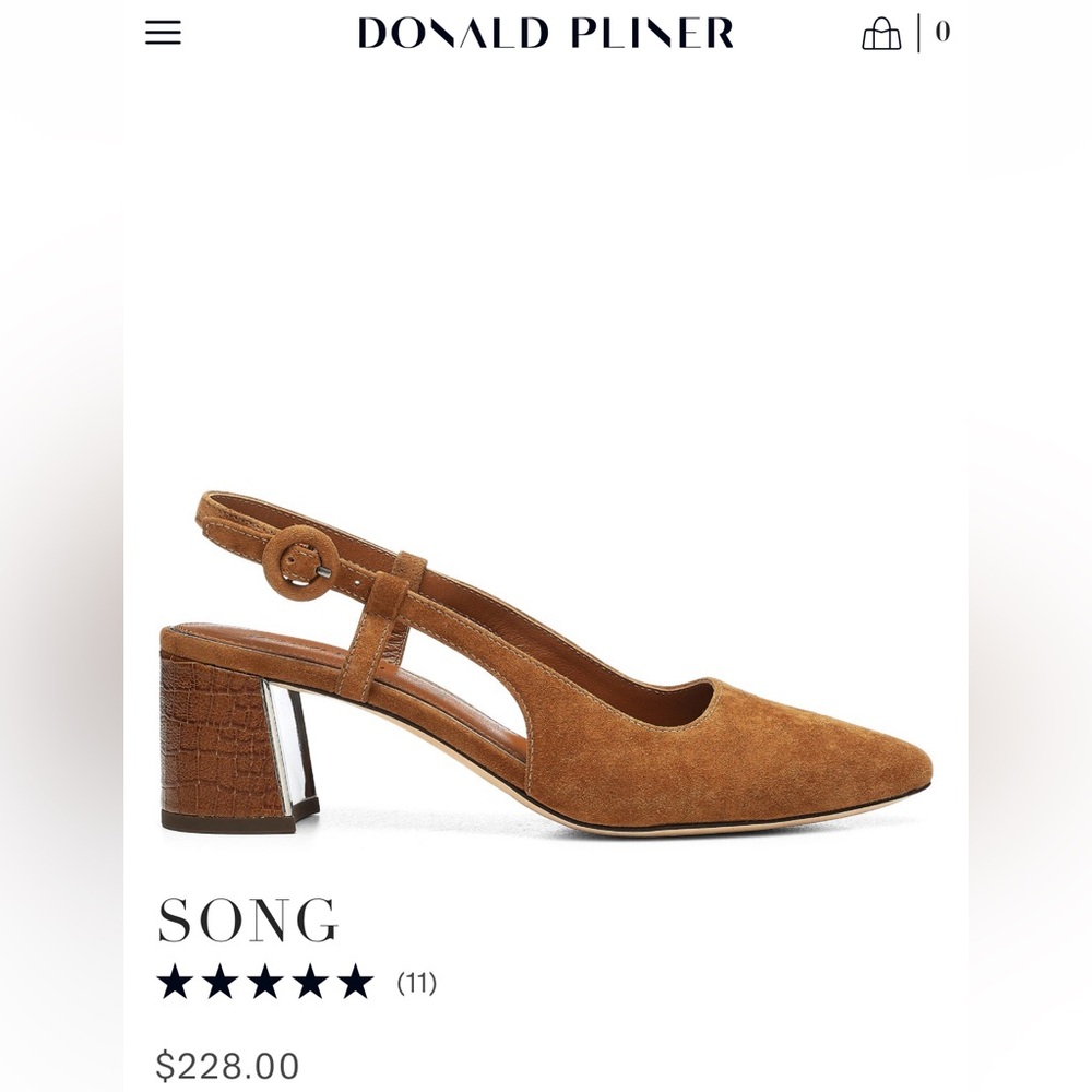 Donald J. Pliner slingback heel in smooth suede